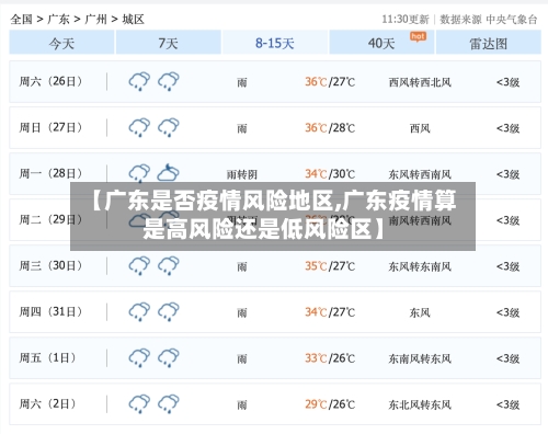 【广东是否疫情风险地区,广东疫情算是高风险还是低风险区】