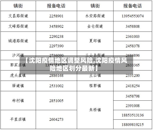 【沈阳疫情地区调整风险,沈阳疫情风险地区划分最新】