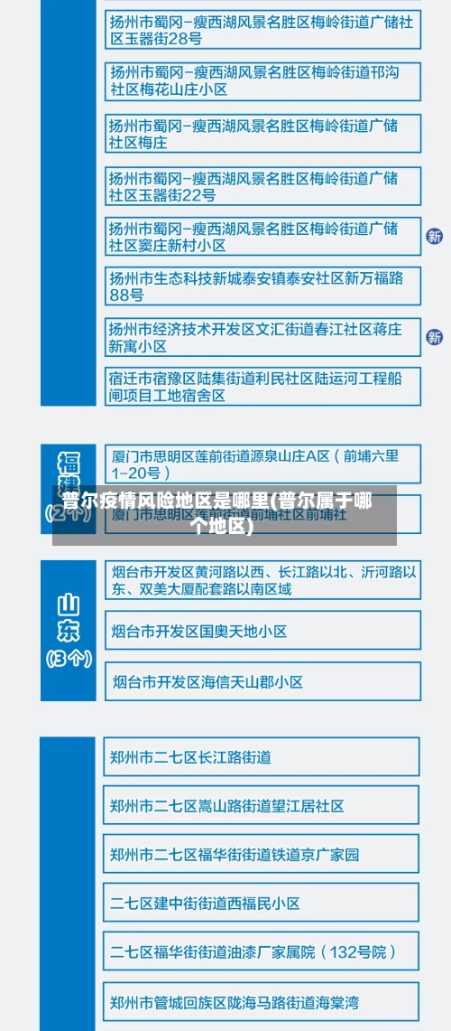 普尔疫情风险地区是哪里(普尔属于哪个地区)