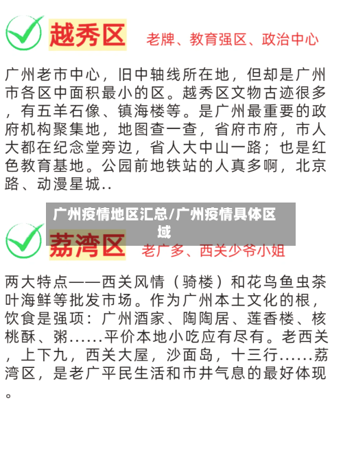 广州疫情地区汇总/广州疫情具体区域