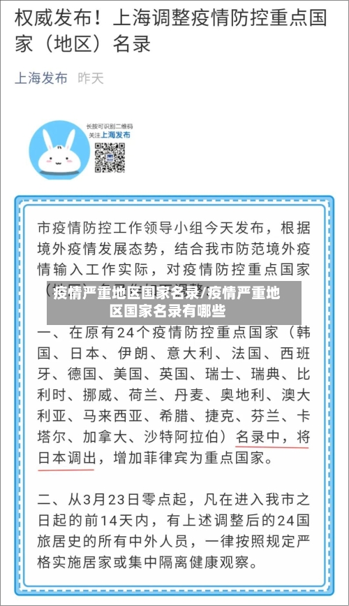 疫情严重地区国家名录/疫情严重地区国家名录有哪些