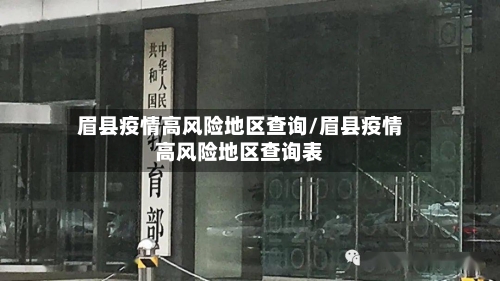 眉县疫情高风险地区查询/眉县疫情高风险地区查询表