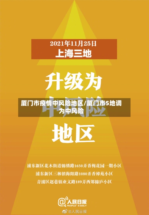 厦门市疫情中风险地区/厦门市5地调为中风险