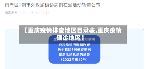 【重庆疫情排查地区目录表,重庆疫情确诊地区】