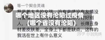 哪个地区没有沦陷过疫情(哪个省没有沦陷)